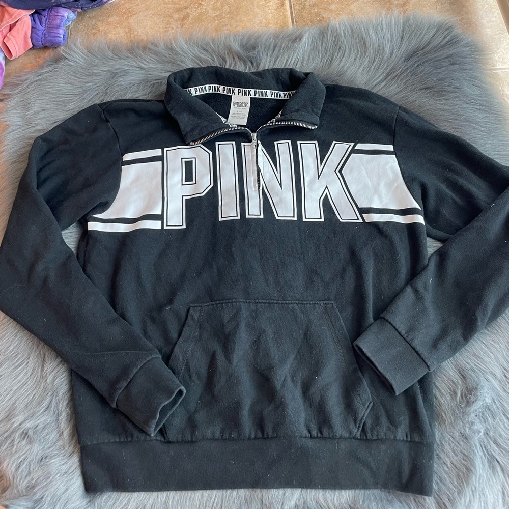 vs pink half zip
